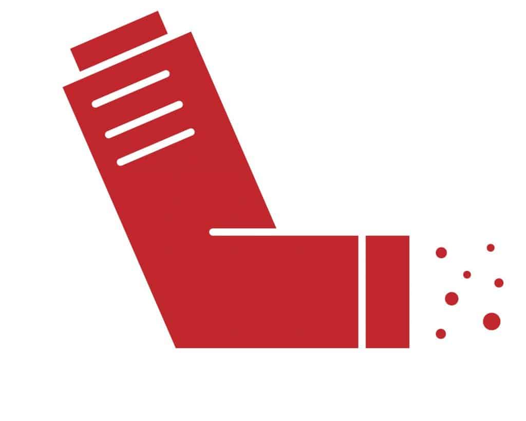 Red and White Inhaler